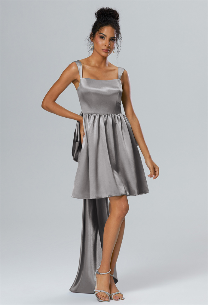 Gray bridesmaid clearance dresses short